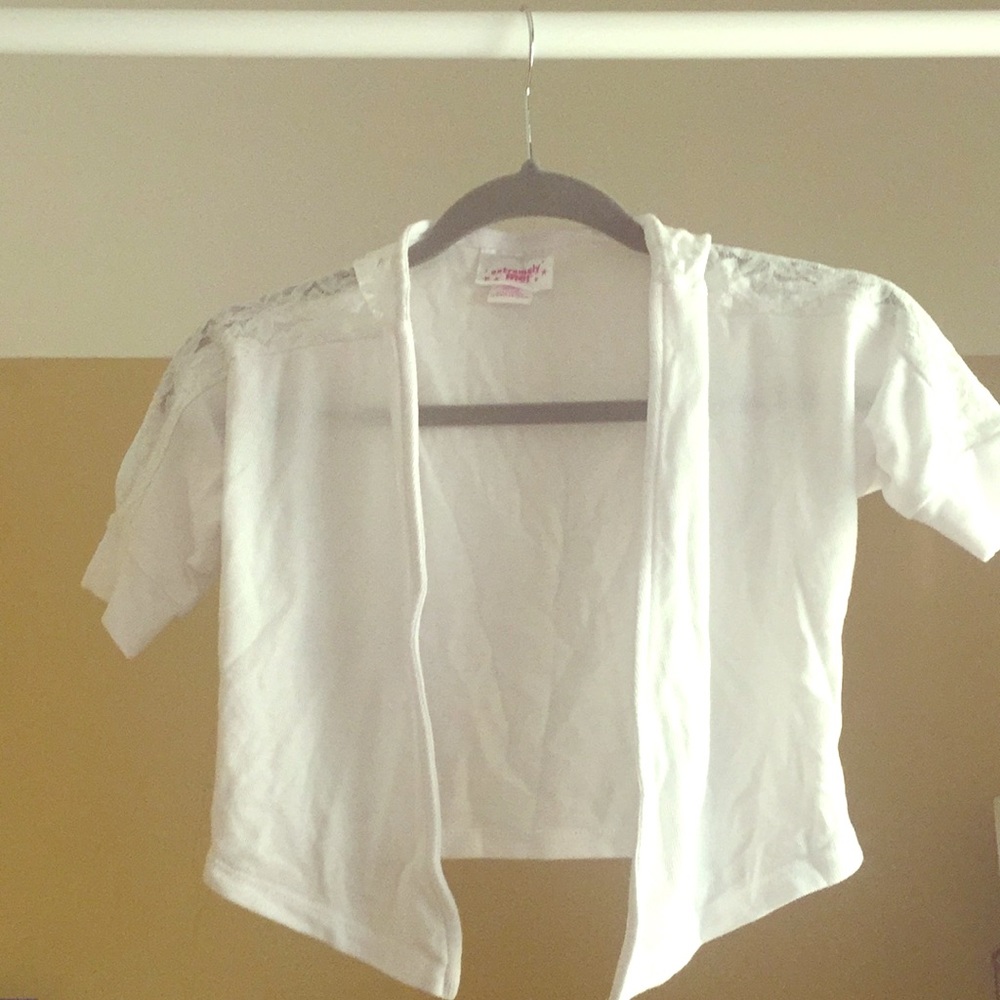 Extremely Me white dress-up cardigan